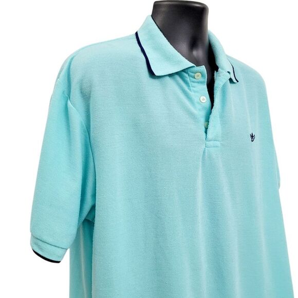 2/$20 Light Blue & Navy Blue Polo Golf Shirt Top Size: XXL - Picture 5 of 9